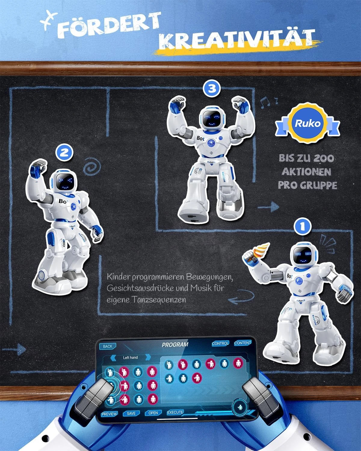 Ruko 1088 Intelligenter Roboter für Kinder