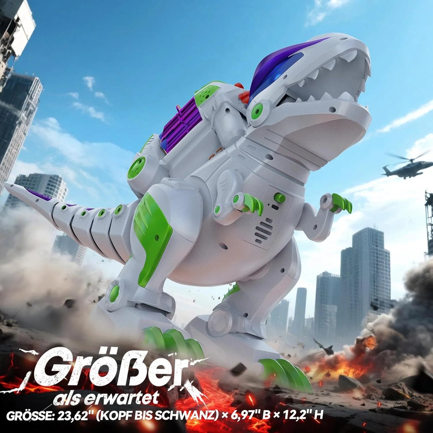Ruko 8809 Ferngesteuerter Dinosaurier T-Rex für Kinder