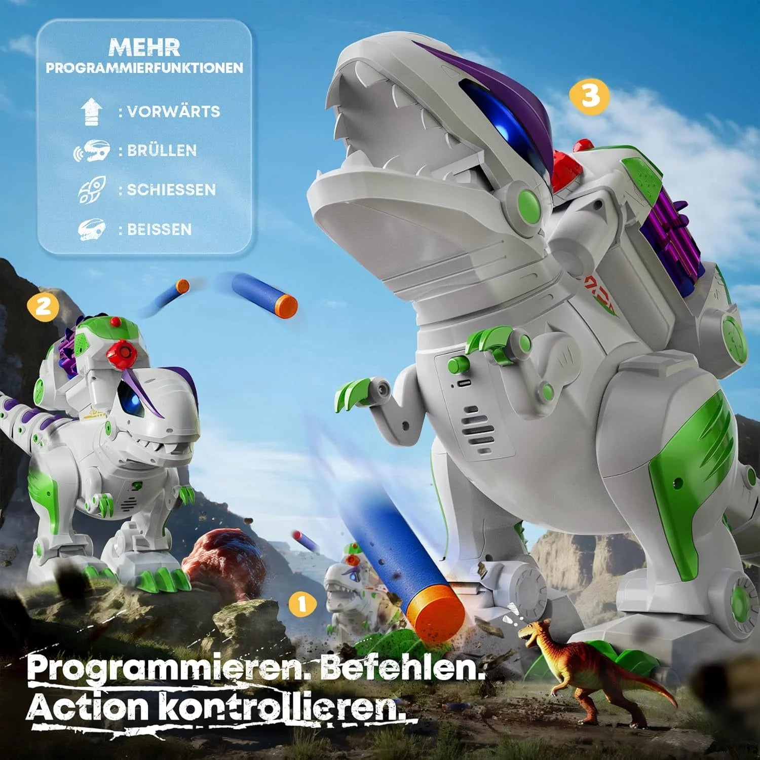 Ruko 8809 Ferngesteuerter Dinosaurier T-Rex für Kinder